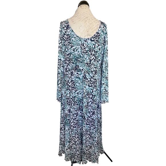 Allison britney Womens Dress Sz Large Coastal Artsy Nautical Beach Modern Casual - Picture 3 of 13